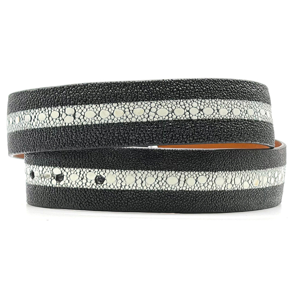 Black Multi-Spine Stingray Belt Strap