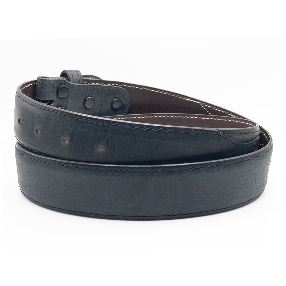 Black Goatskin Belt Strap