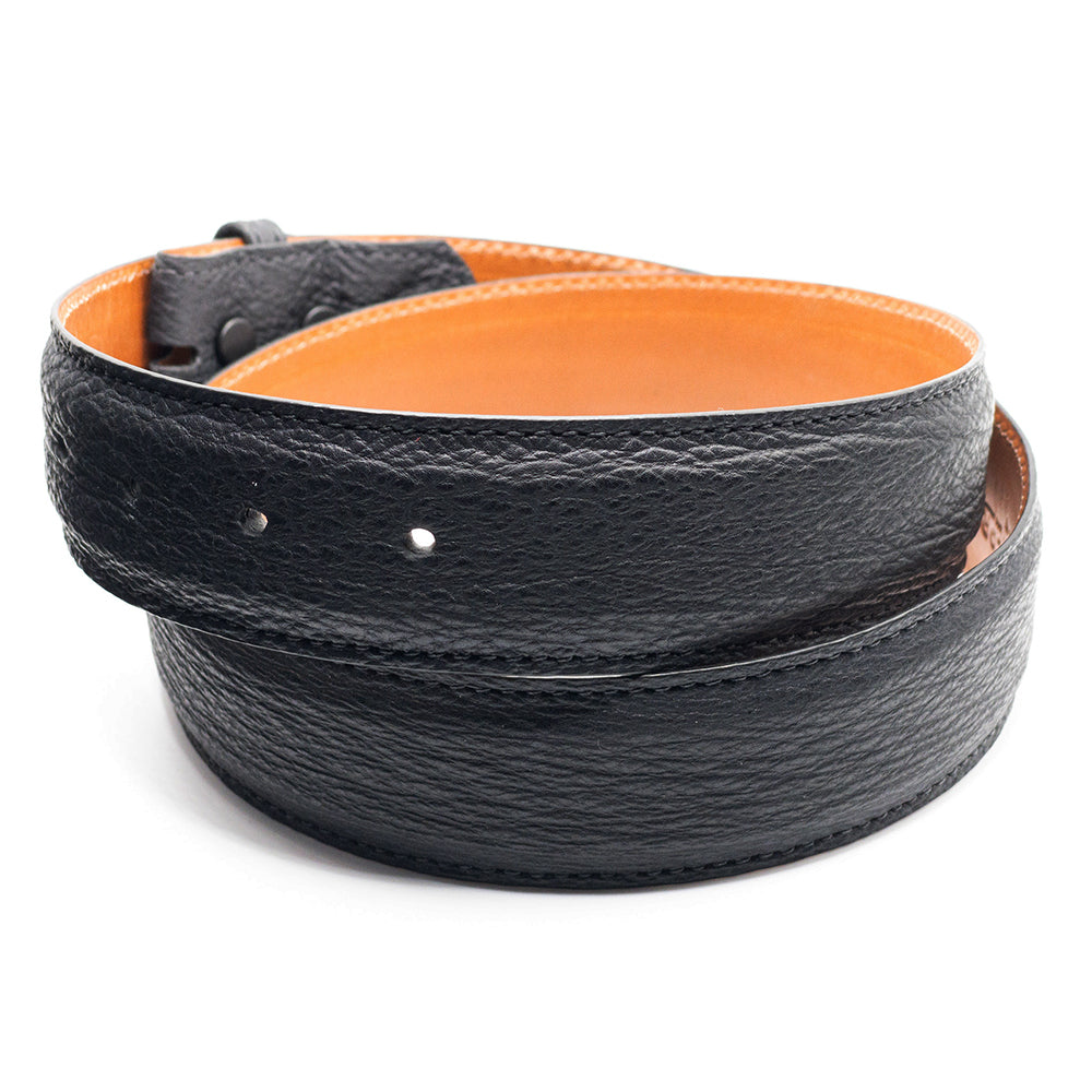 Black Sharkskin Belt Strap