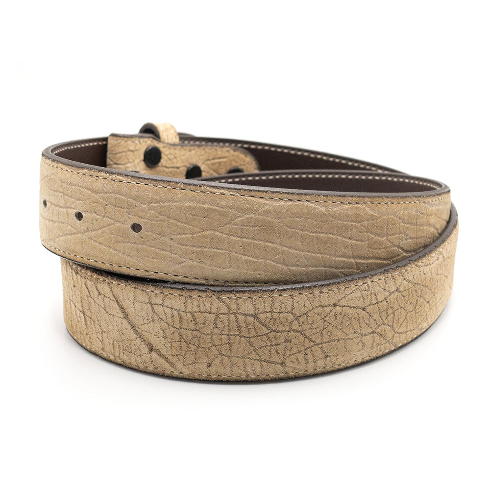 Blonde Hippo Leather Belt Strap