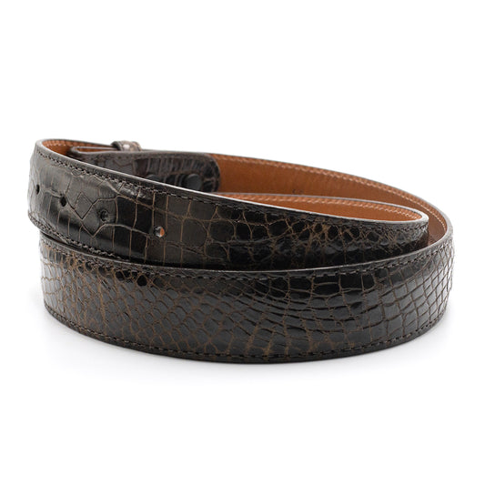 Brown Alligator Belt Strap