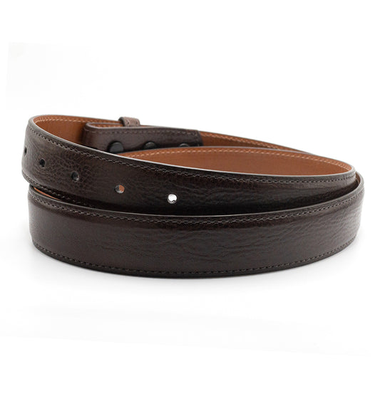 Brown Italian Calf Leather Belt Strap