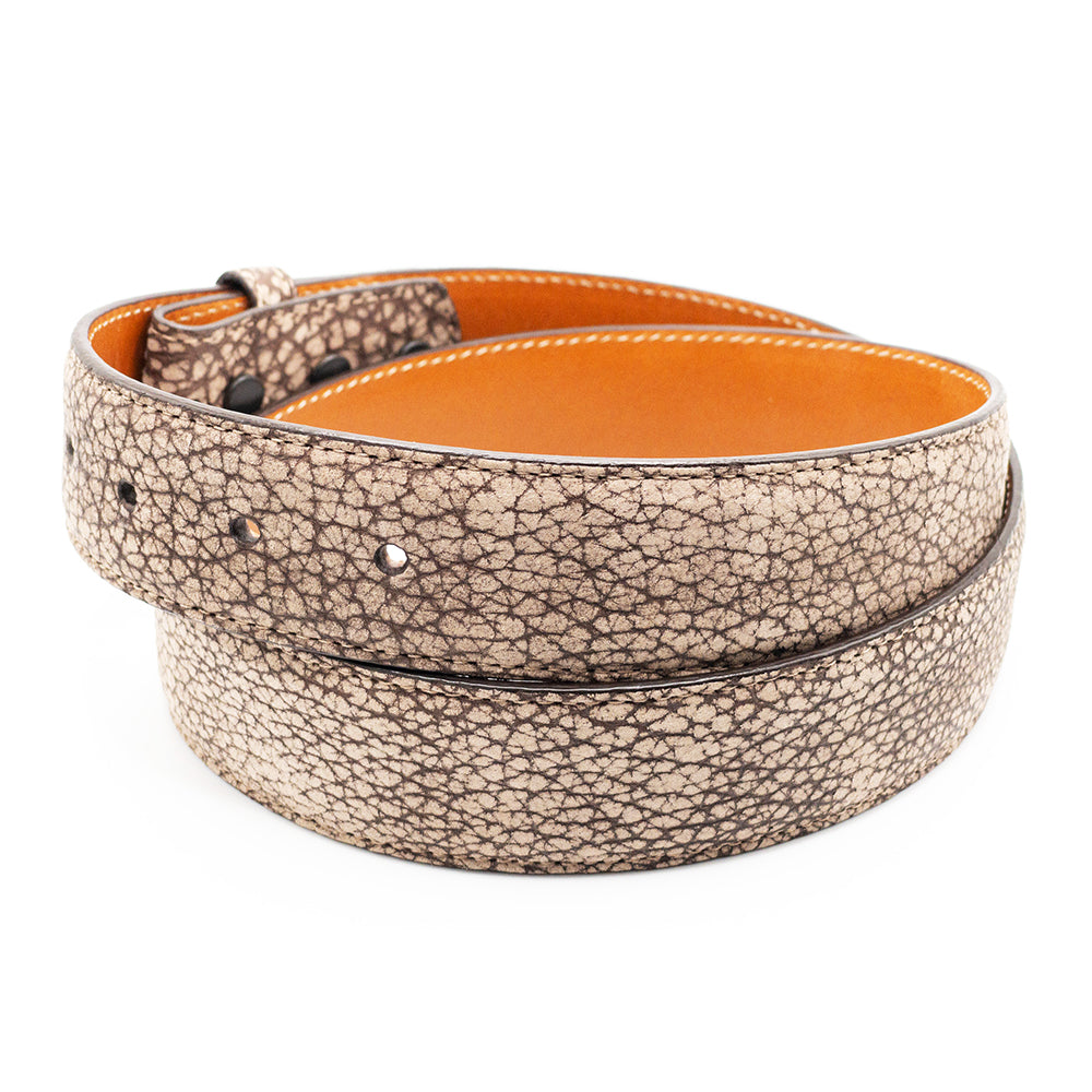 Brown Suede Bison Belt Strap