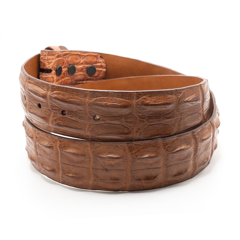 Chestnut Australian Saltwater Crocodile Belt Strap