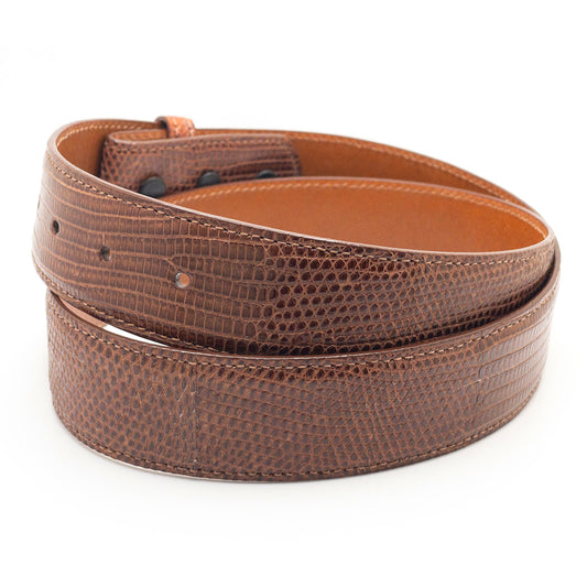 Cognac Lizard Belt Strap