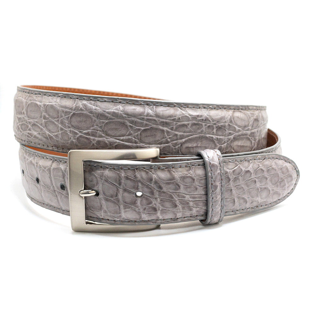 Gray Caiman Crocodile Golf Belt – Tom Taylor - Main Image