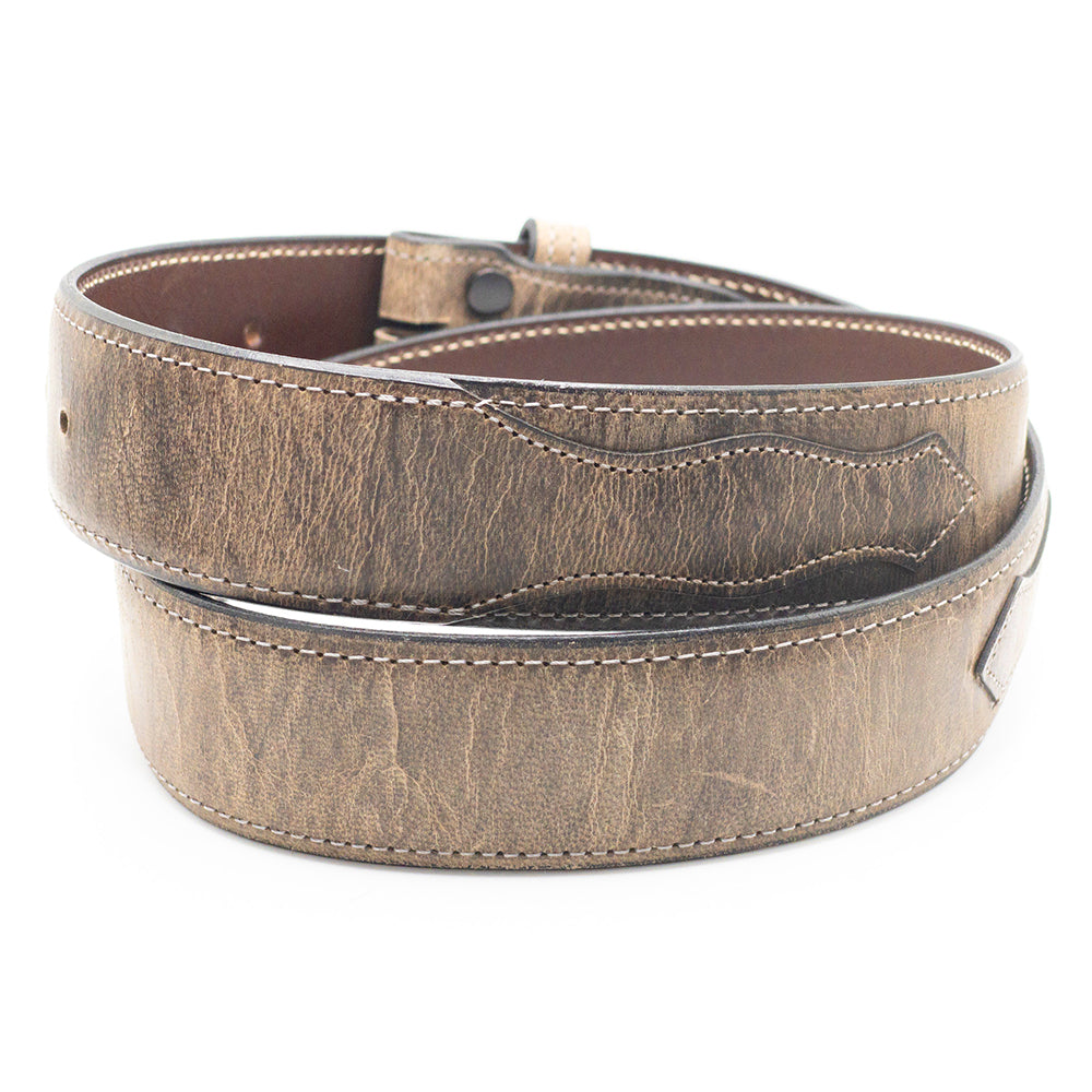 Gray Goatskin Belt Strap