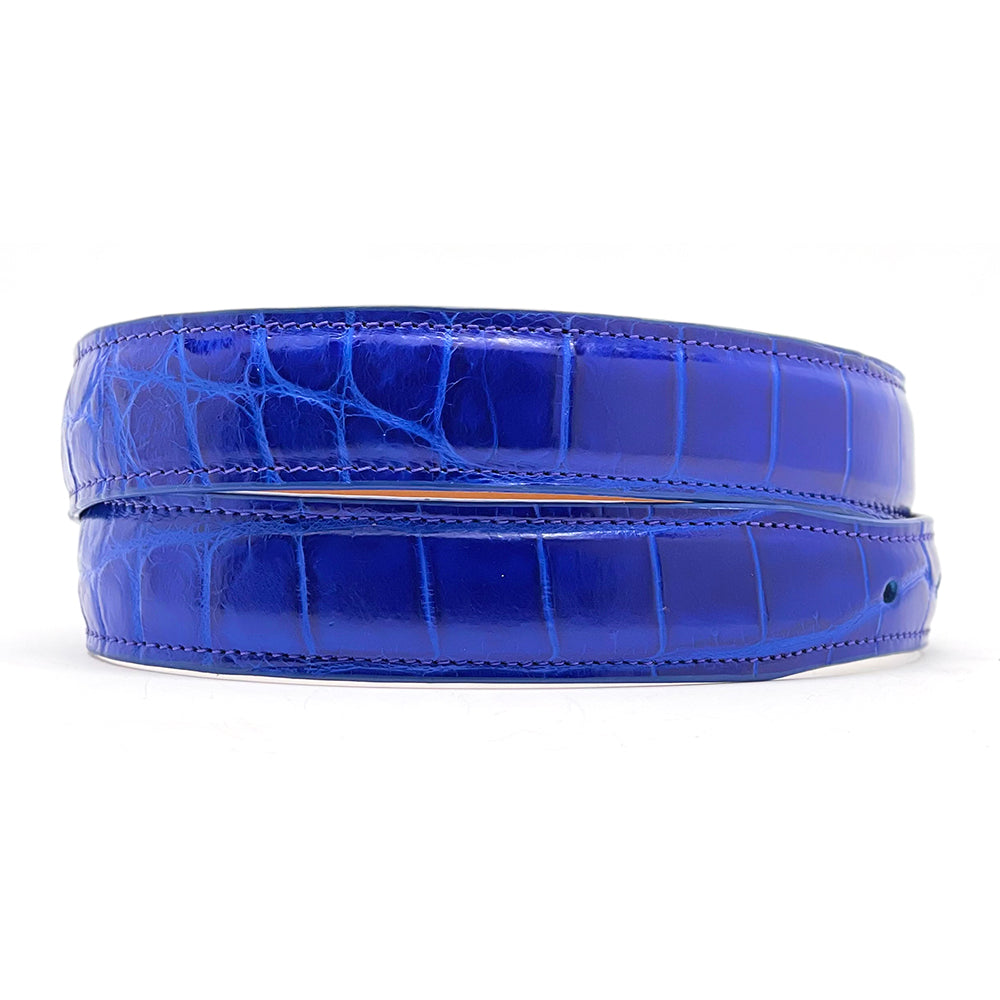 Electric Blue Alligator Belt Strap