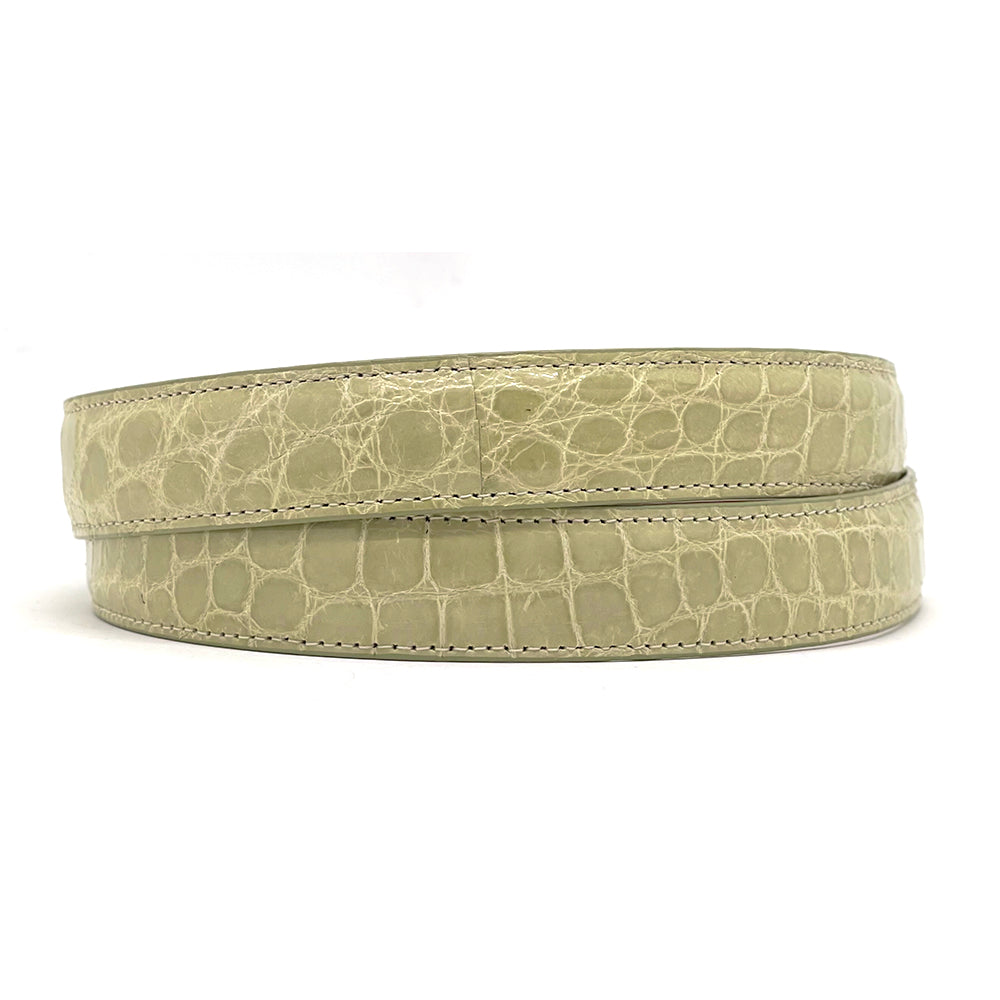 Ivory Alligator Belt Strap