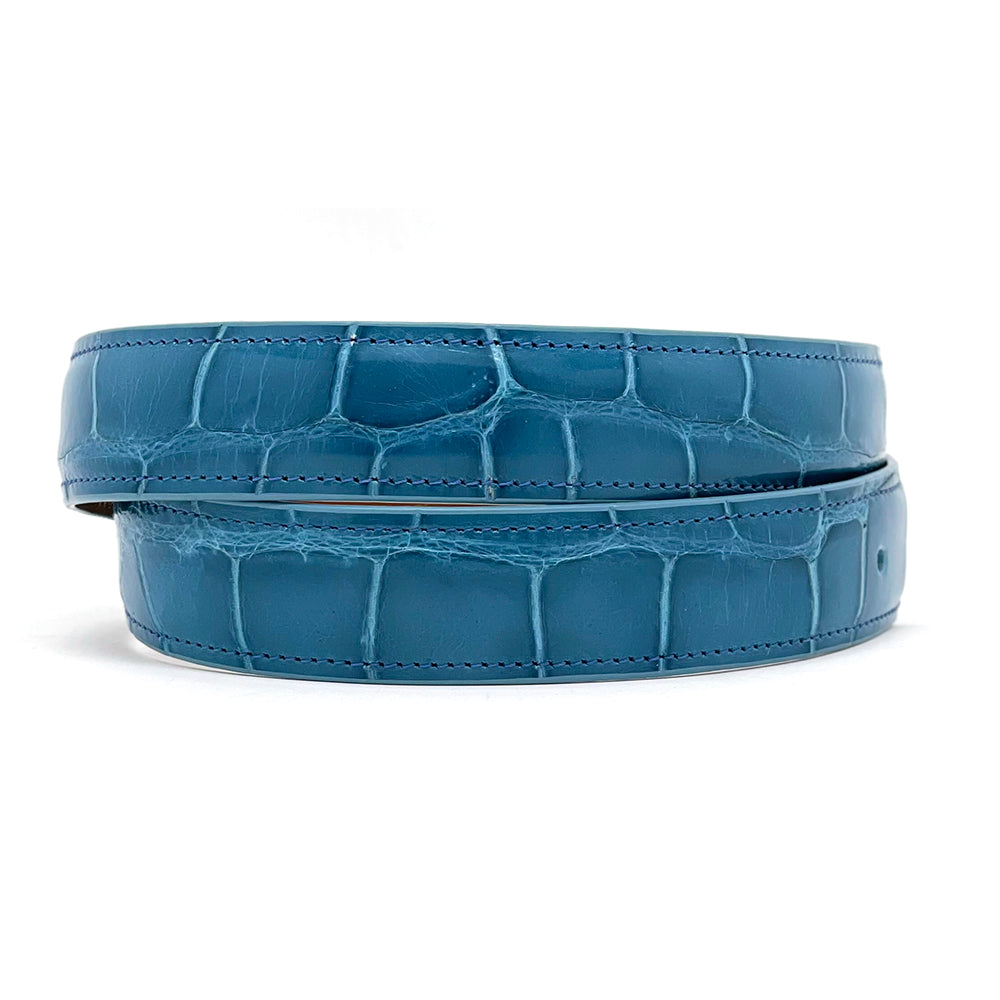Sky Blue Alligator Belt