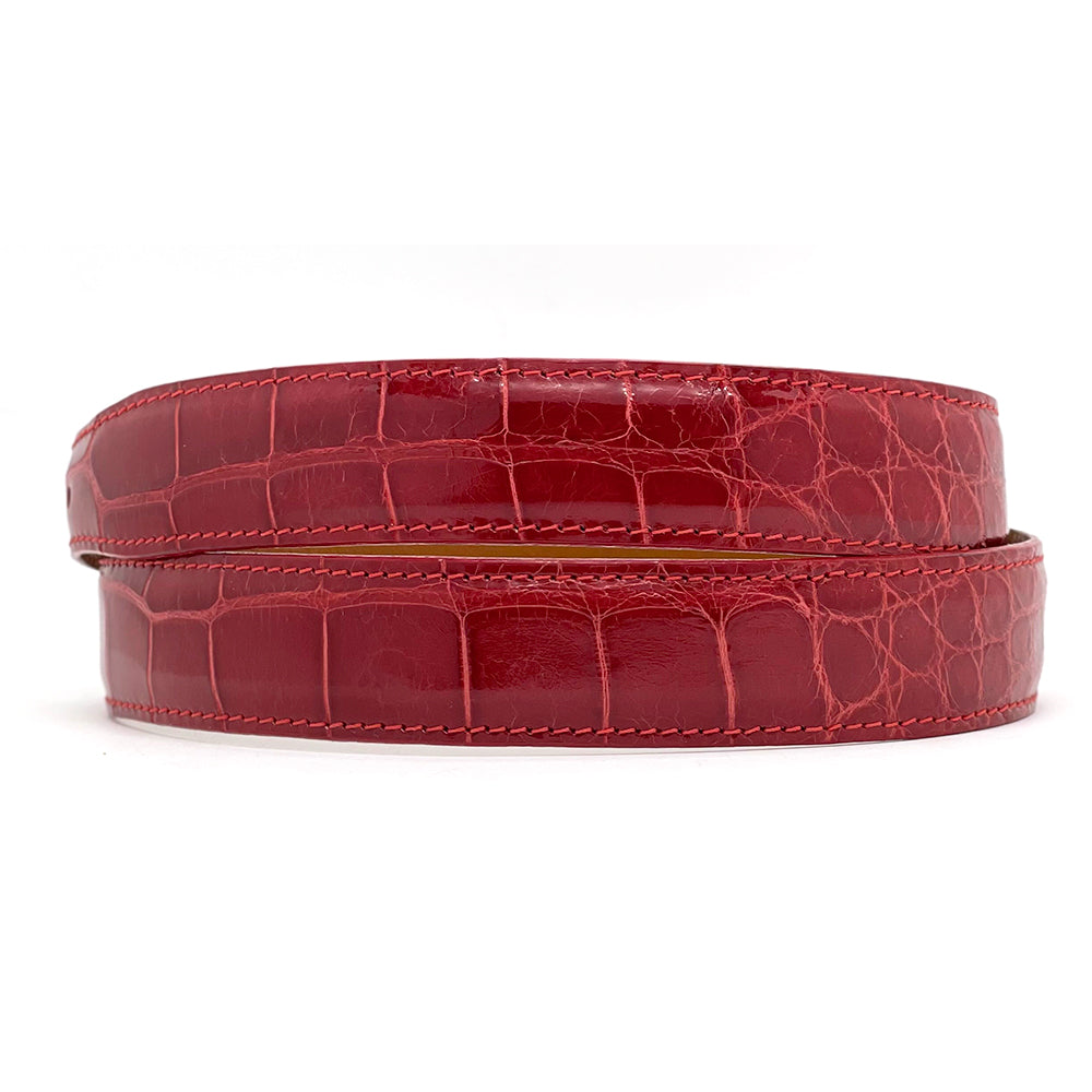 Red Alligator Belt Strap