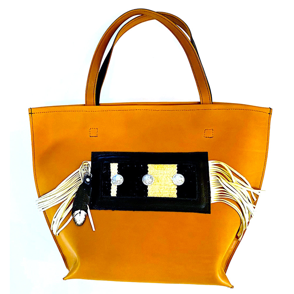 Leather Designer Tote Bag