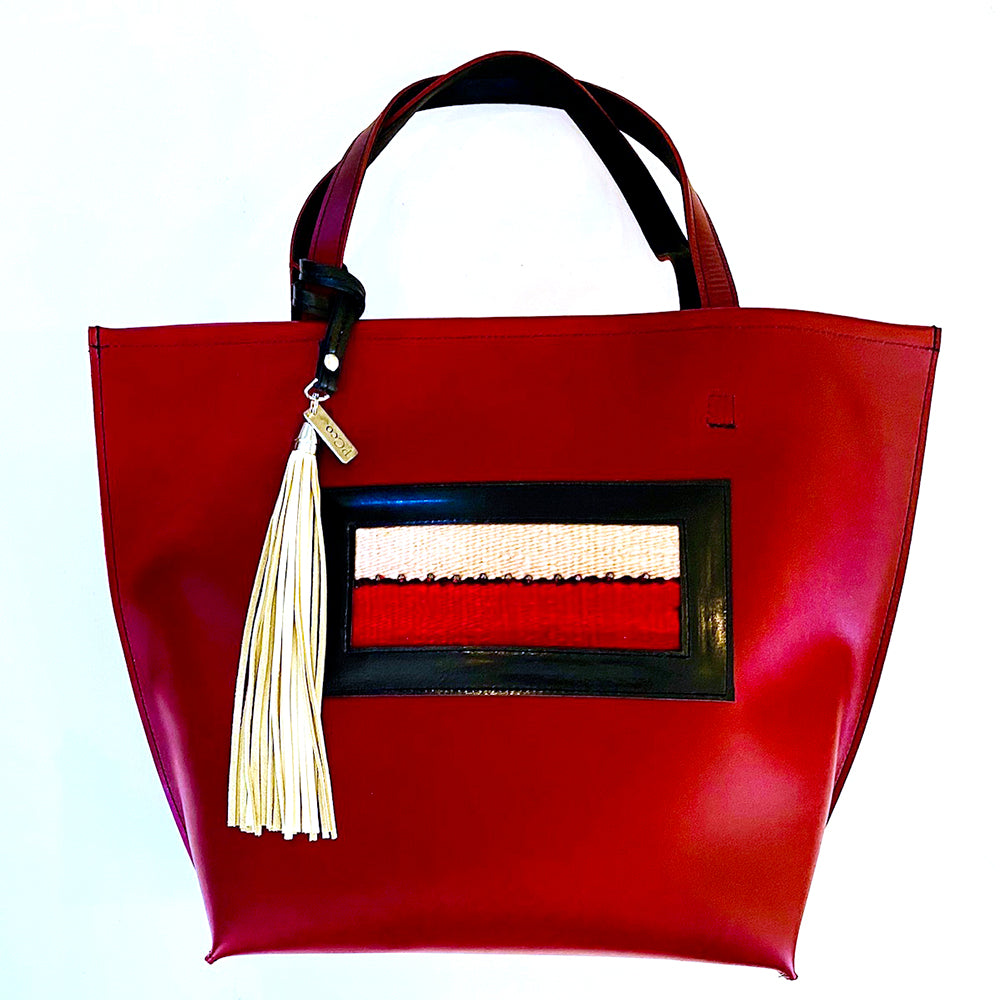 Leather Designer Tote Bag