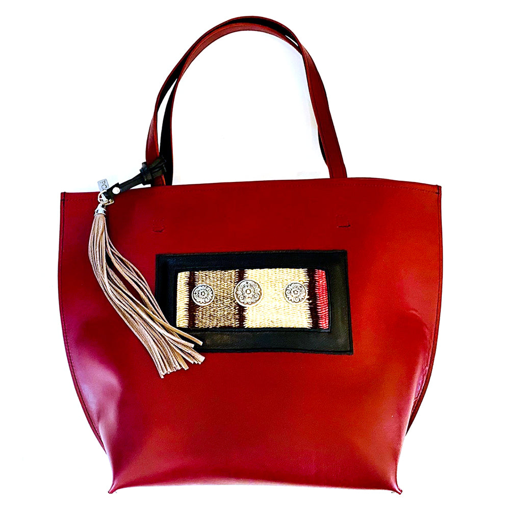 Leather Designer Tote Bag