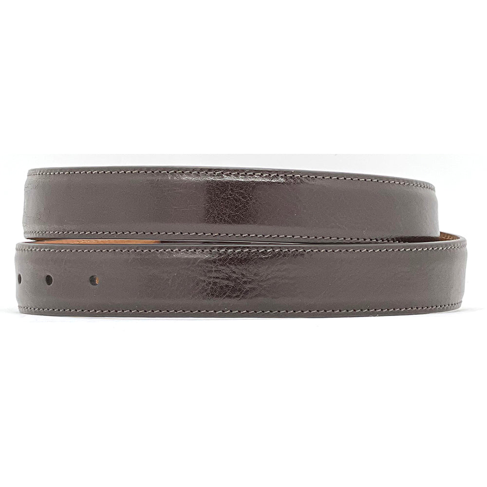 Brown Italian Calf Leather Belt Strap