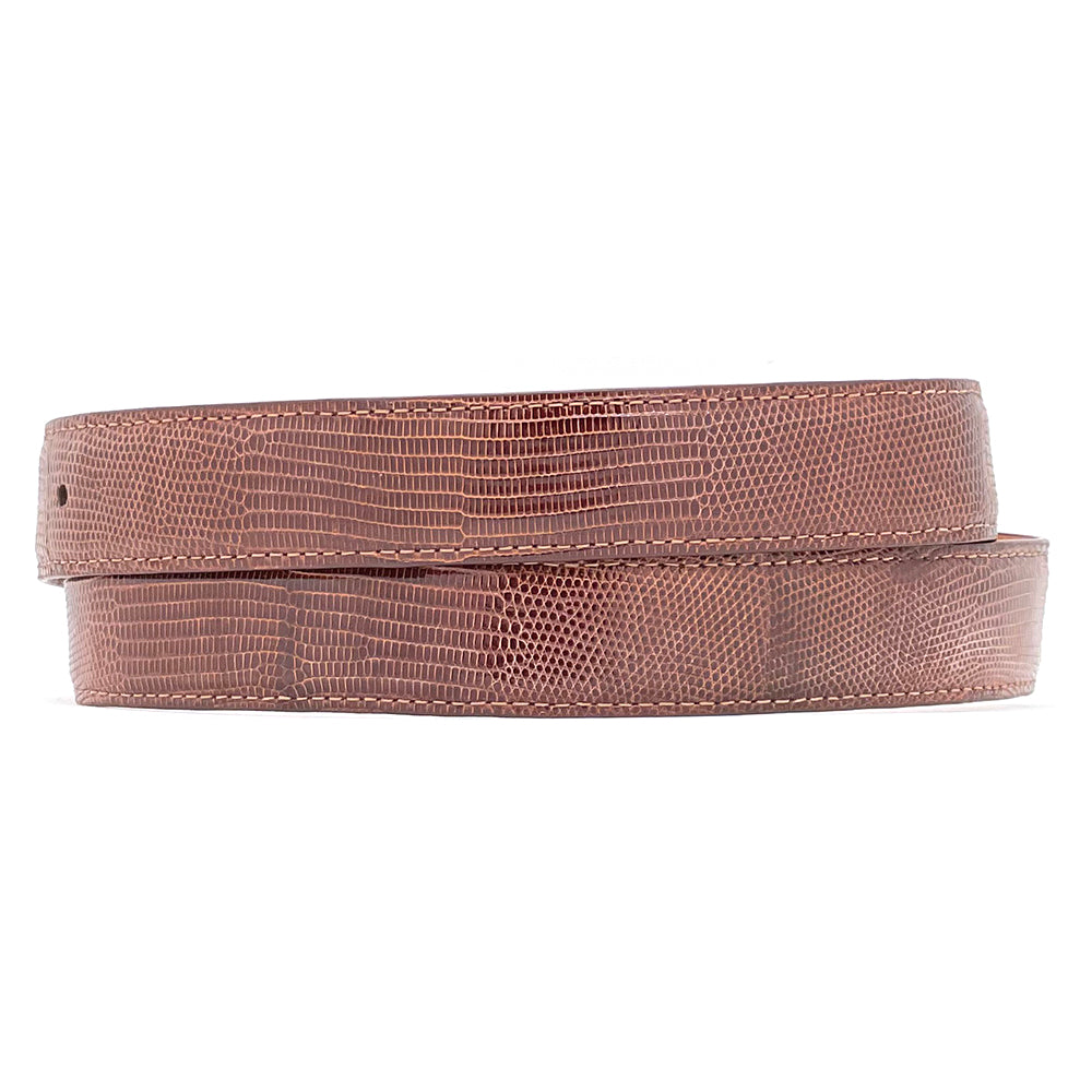 Cognac Lizard Belt Strap