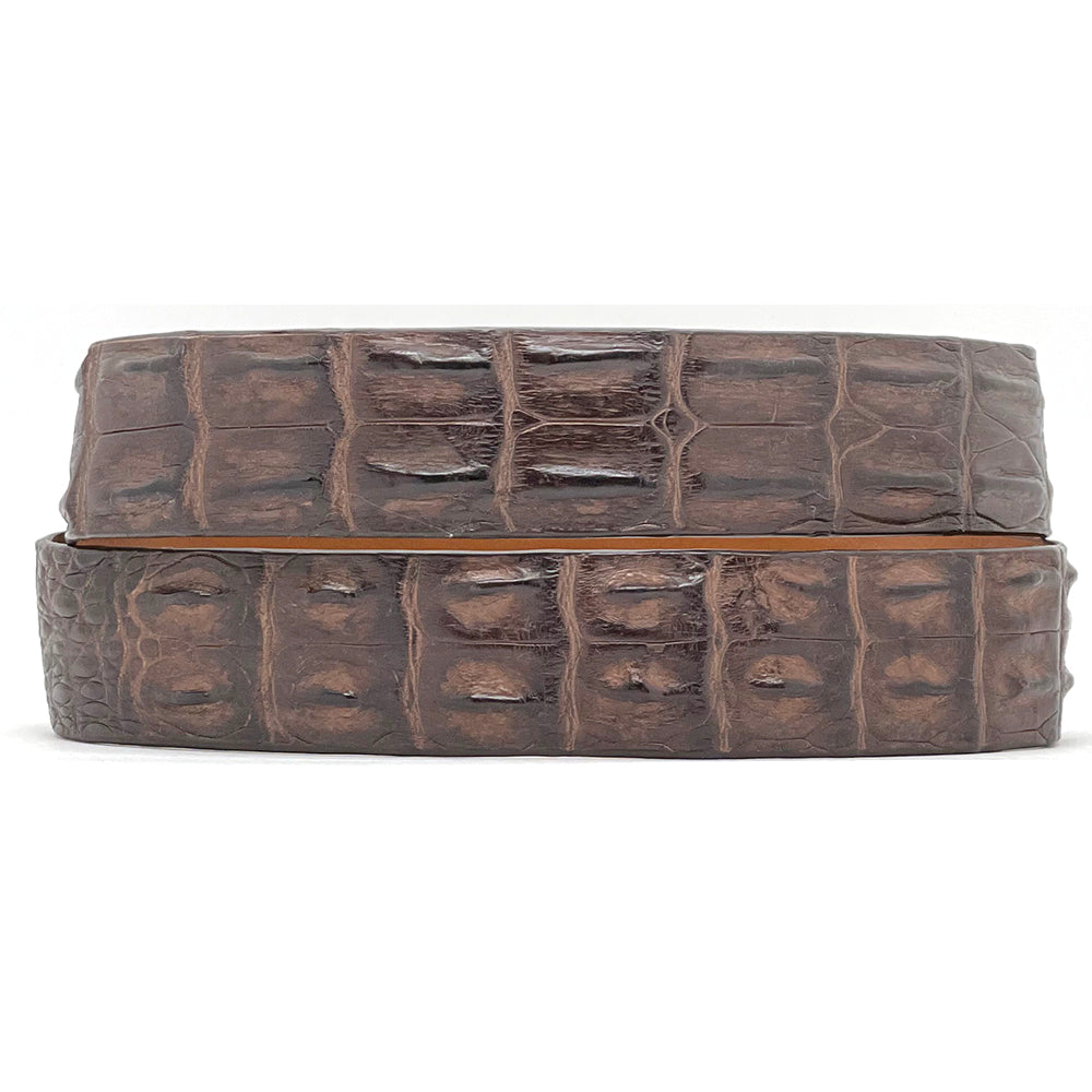 Brown Australian Saltwater Crocodile Belt Strap