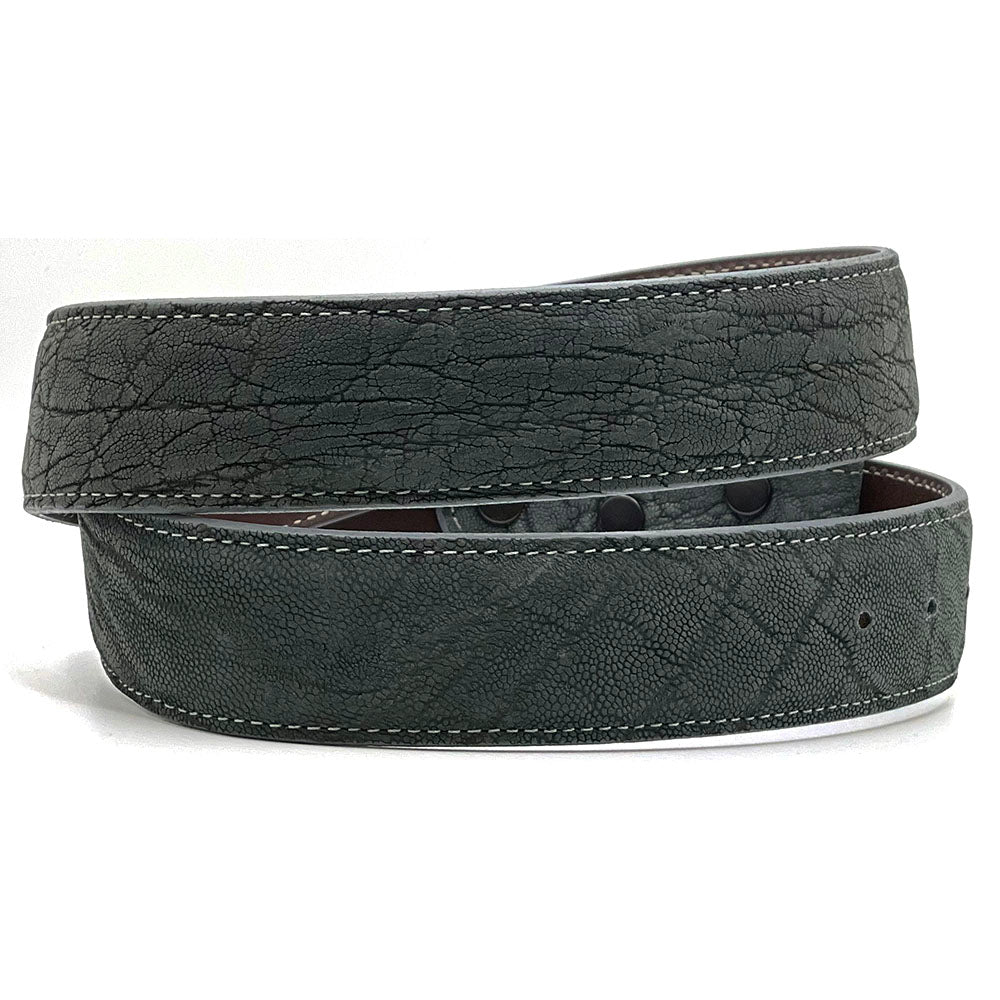 Dark Gray Suede Elephant Belt Strap