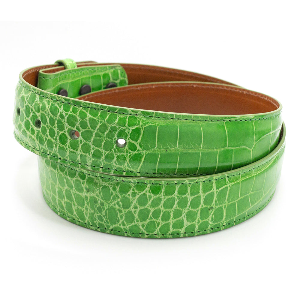 Lime Green Alligator Belt Strap