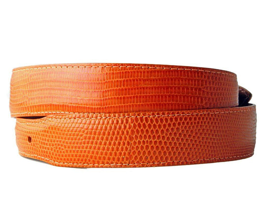 Orange Lizard Belt Strap
