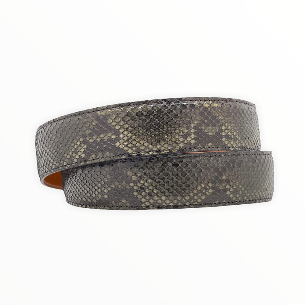 Gray Python Belt Strap