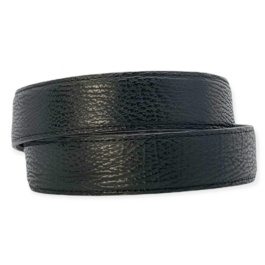 Black Sharkskin Belt Strap