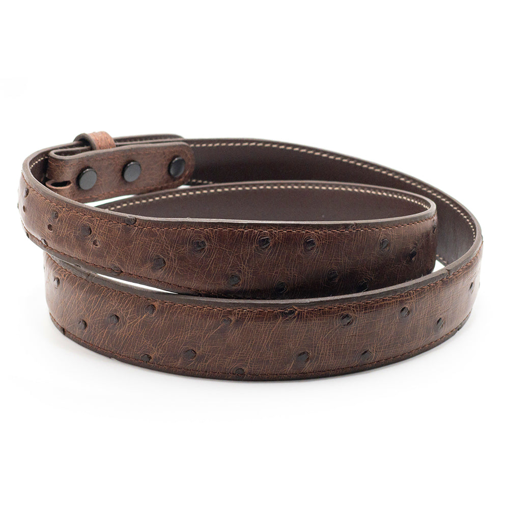 Sienna Brown Full Quill Ostrich Belt Strap
