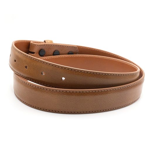 Tan Italian Calr Leather Belt Strap