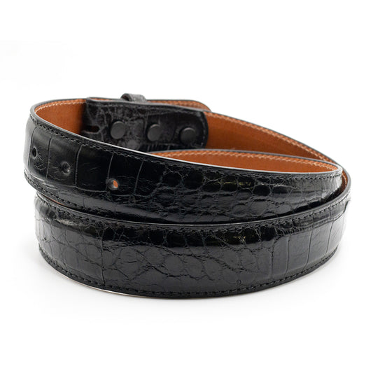 Black Alligator Belt Straps