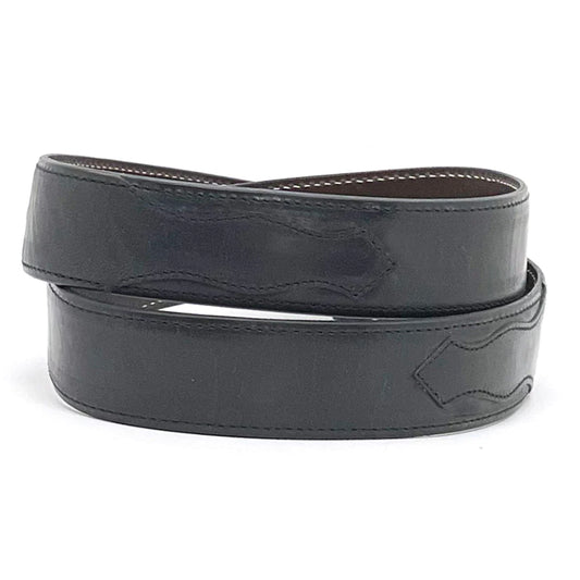Black Goatskin Belt Strap
