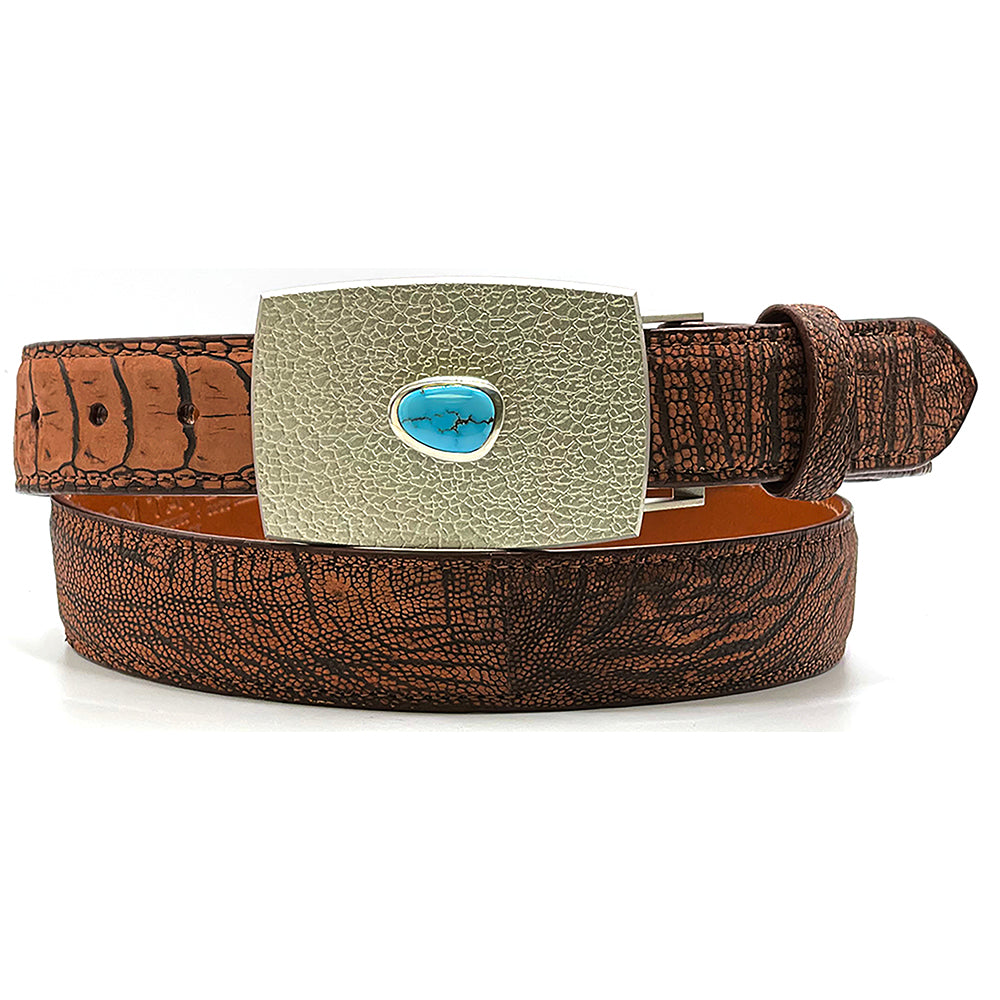 Chris Pruitt Lone Mountain Turquoise Belt Buckle