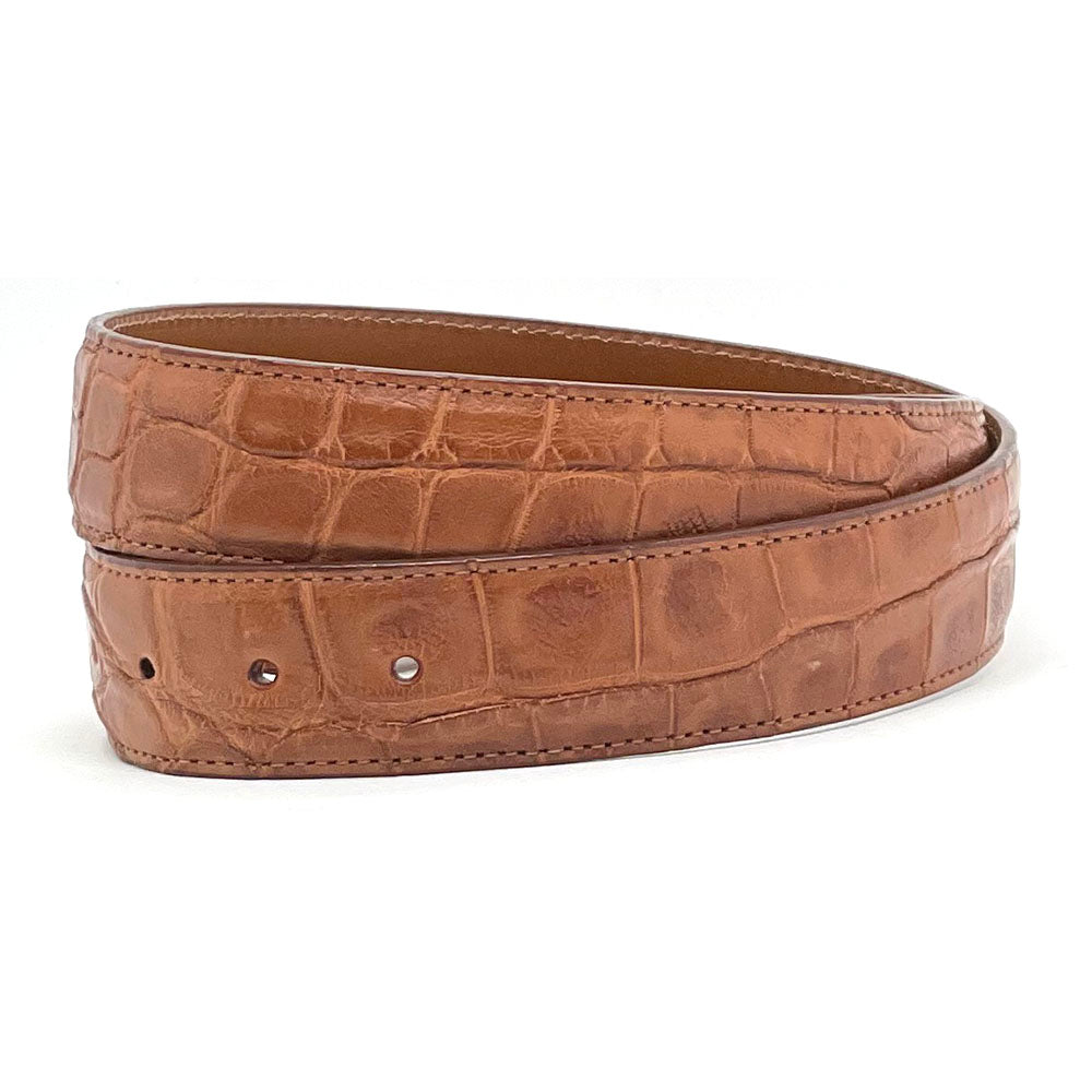 Cognac Gnarly Gator Belt Strap