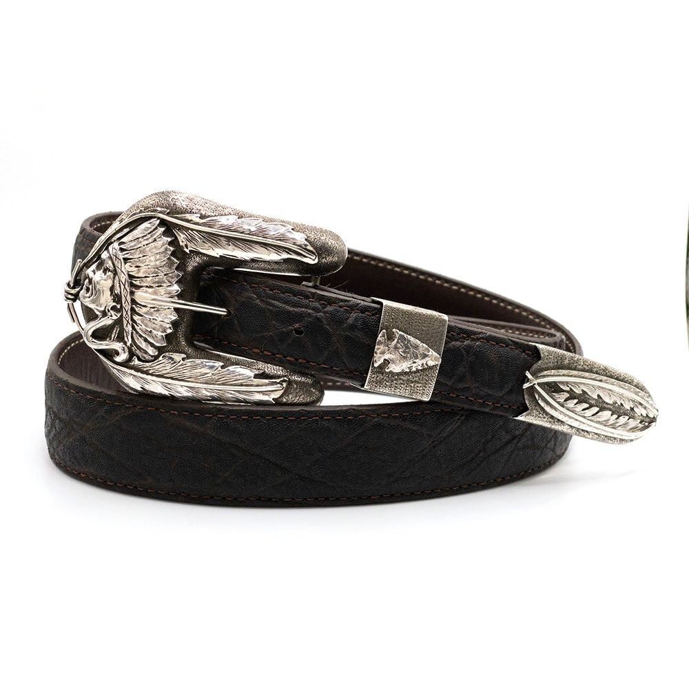 Sunset Trails Spotted Elk Buckle Set