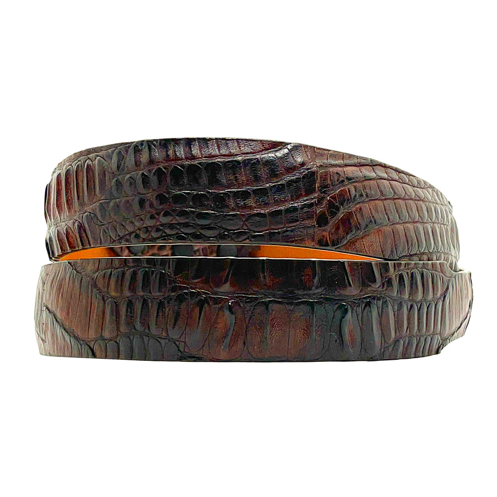 Brown Hornback Alligator Belt Strap