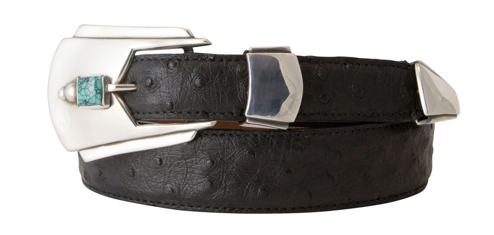Silver and Turquoise Belt Buckle