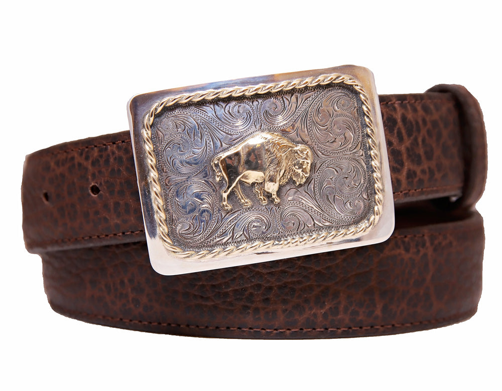 Sunset Trails Bison Belt Buckle