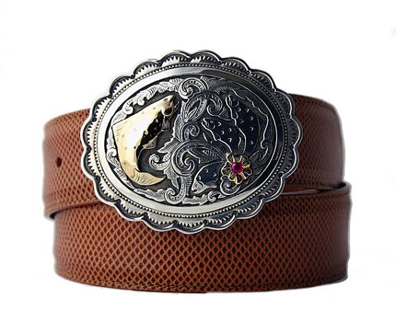 Richard Stump Trout Belt Buckle