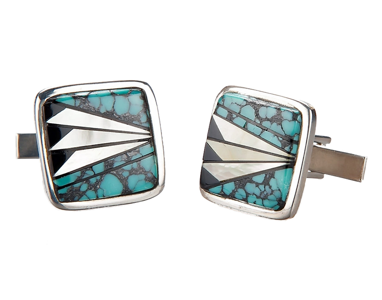 B G Mudd Turquoise Cufflinks