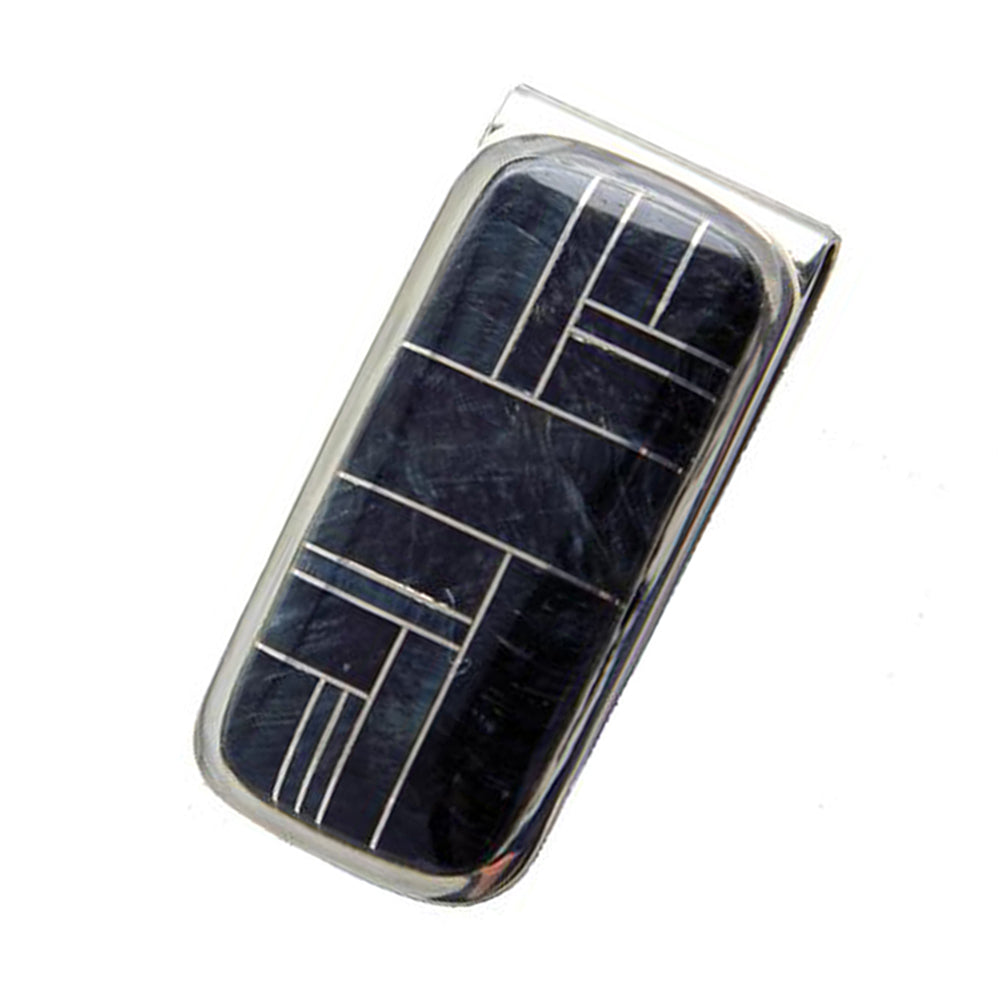 B G Mudd Blue Tiger Eye Money Clip