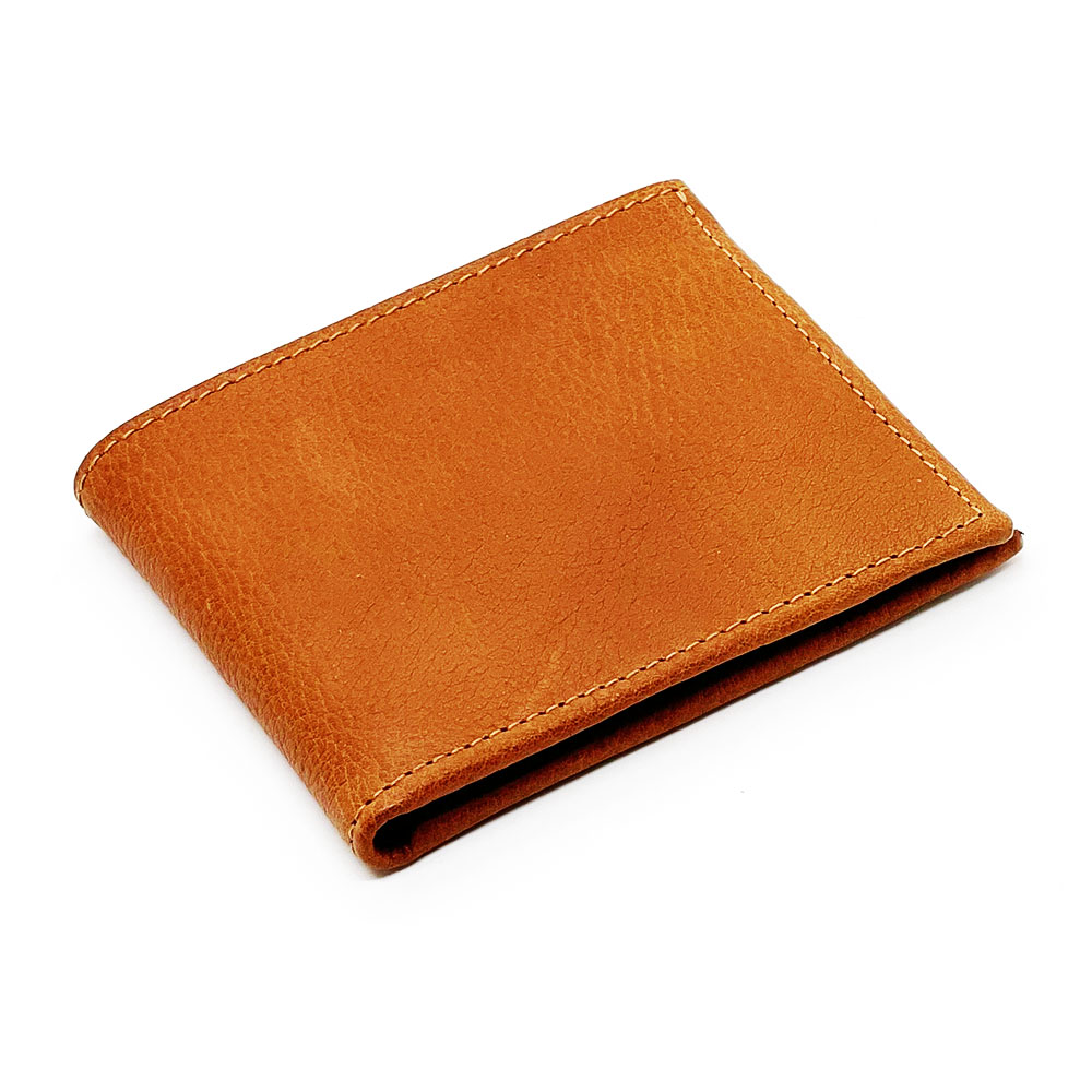 Cognac Bison Hipster Wallet