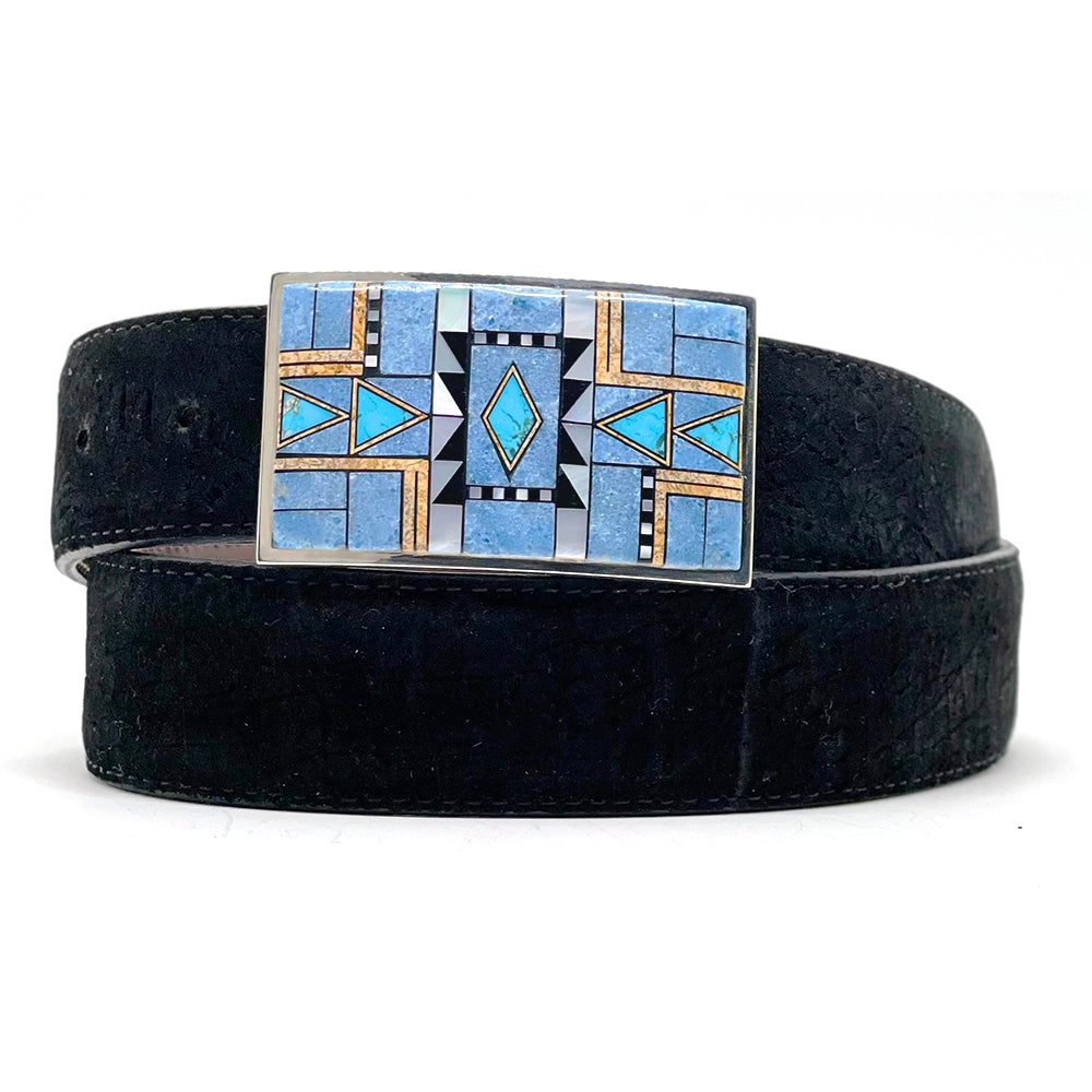 B G Mudd Inlay Belt Buckle