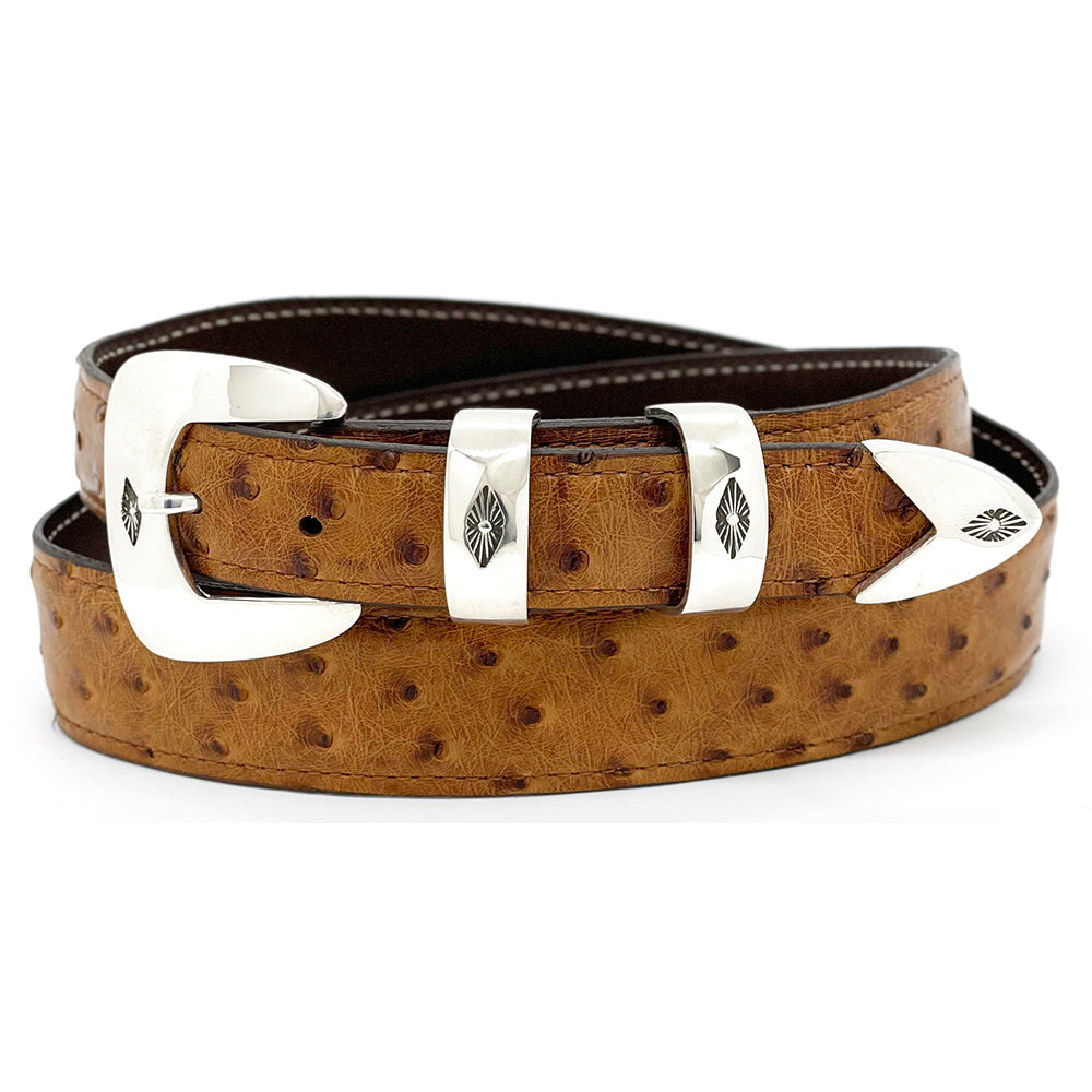 B G Mudd Sterling Silver Belt Buckle Set