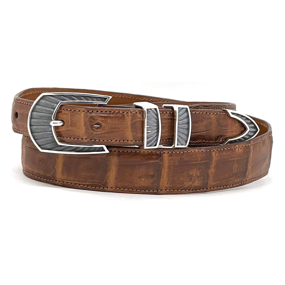 Silver Belt Buckle Set