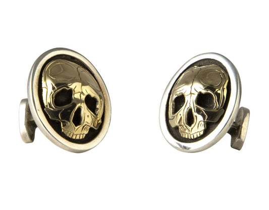 Richard Stump Gold Skull Cuff Links