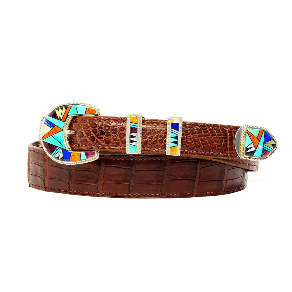 B G Mudd Classic Inlay Belt Buckle Set