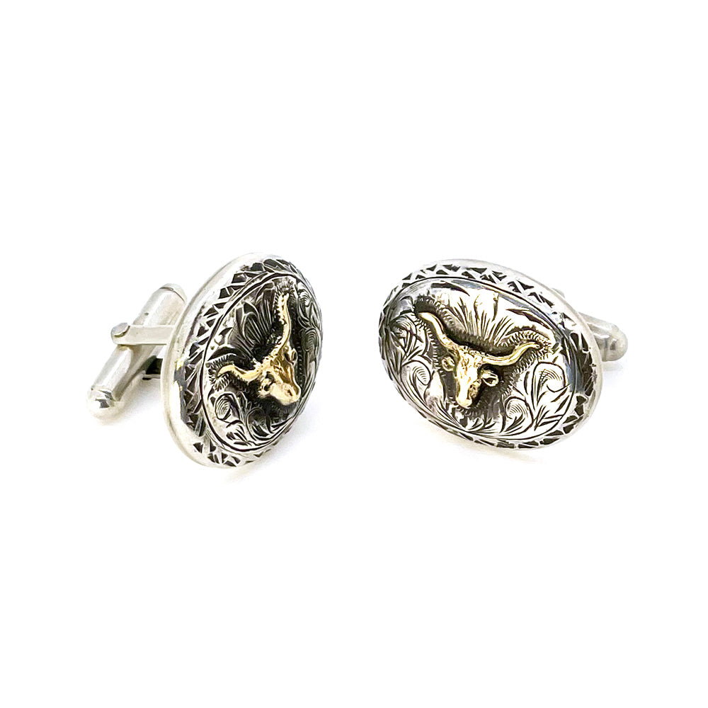 Gold Texas Longhorn Cufflinks