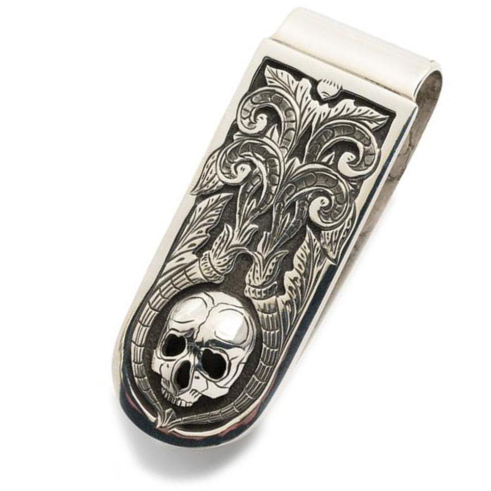 Richard Stump Sterling Silver Skull Money Clip