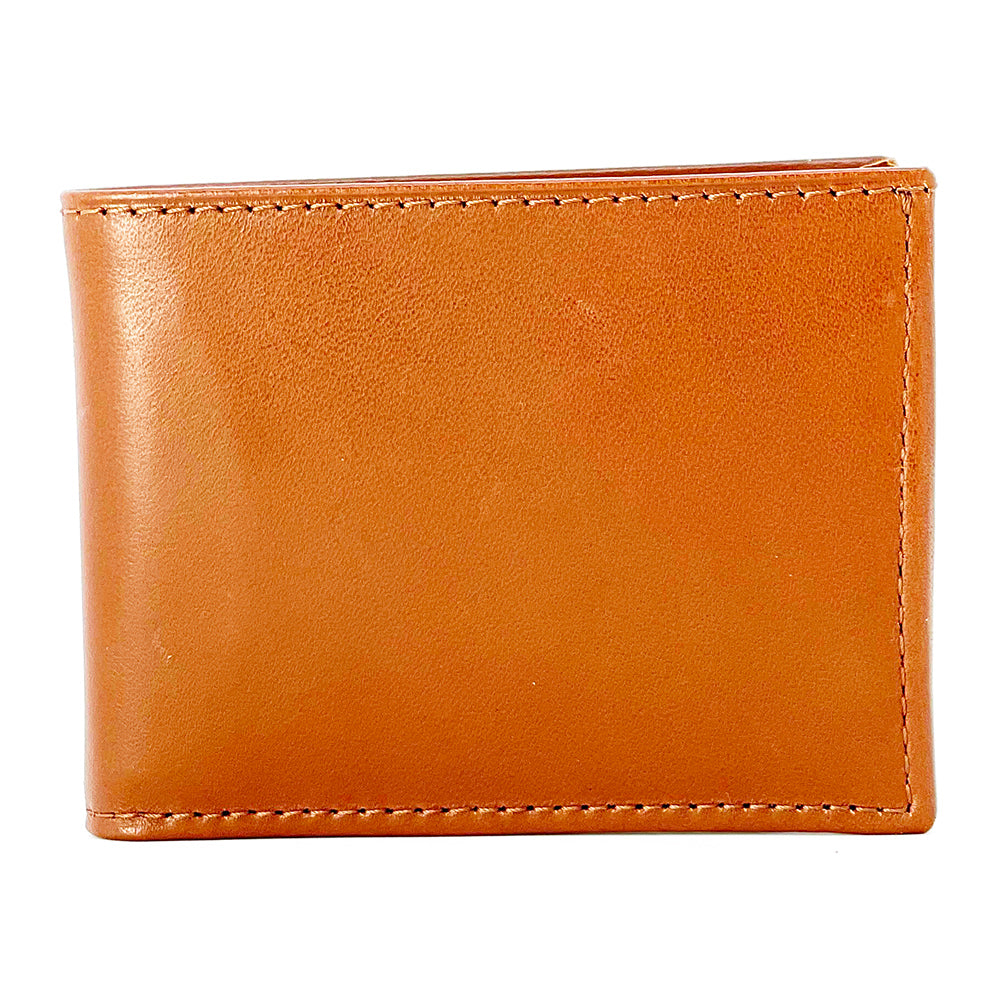 Cognac Italian Calf Slim-Fold Wallet
