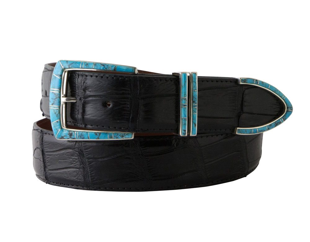 B G Mudd Turquoise Belt Buckle Set