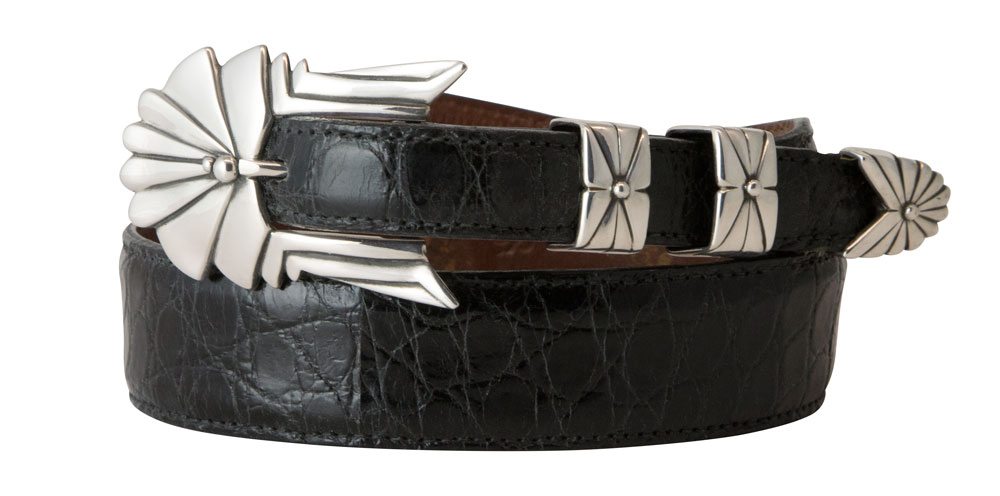 Art Deco Silver Belt Buckle Set